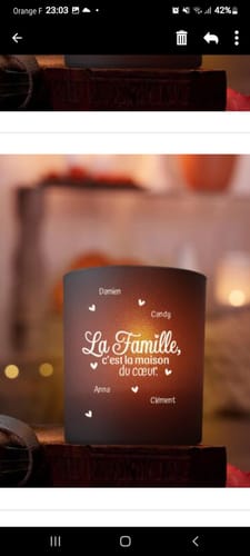 Customer photo review of La maison du cœur - Famille-Verre à bougie