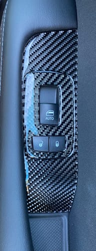 Customer photo review of Real Carbon Fiber Window Control Trim Overlay for Dodge Challenger 2015-2023