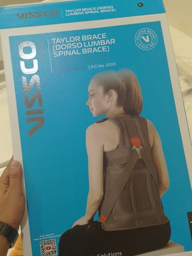 Customer photo review of Dorso Lumbar Spinal Brace (Taylor Brace) | Provides Firm Back Support to the Thoracic & Lumbar Spine (Grey)