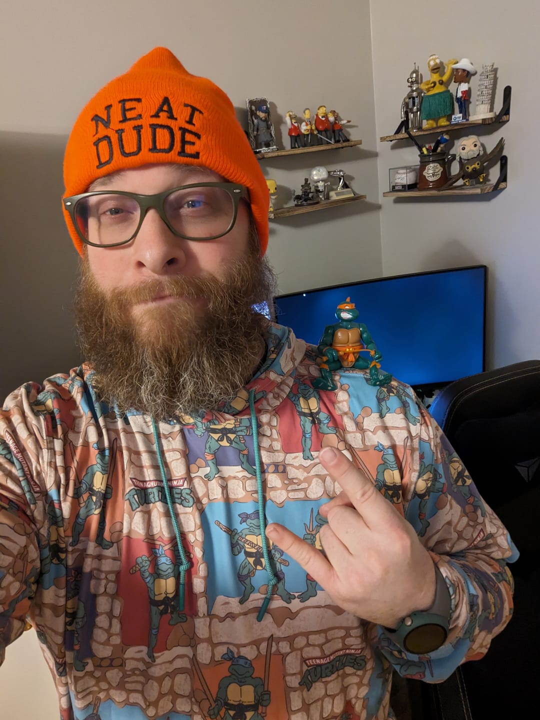 Customer photo review of Teenage Mutant Ninja Turtles "Cowabunga Covers" – Performance Hoodie