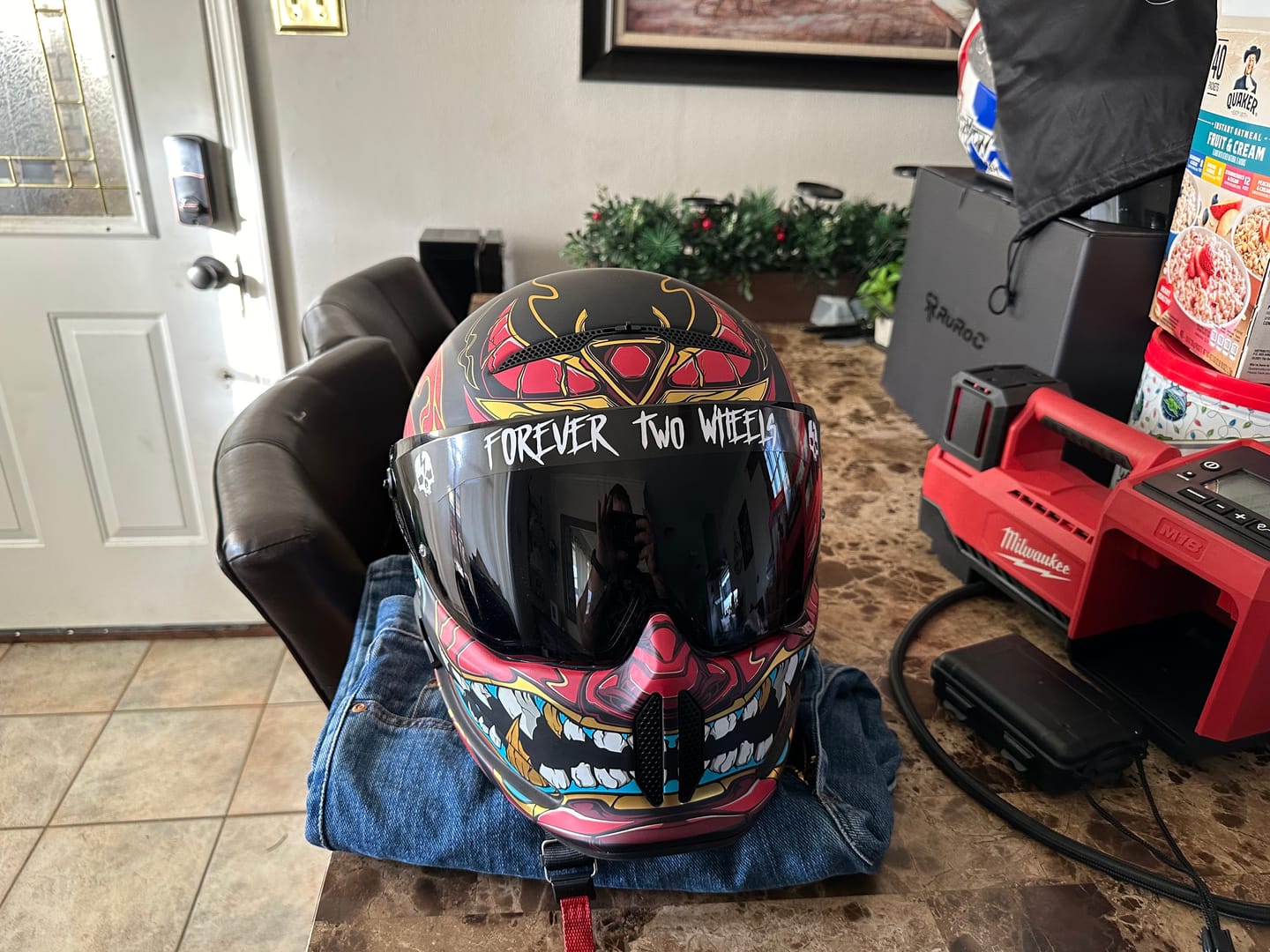 Customer photo review of FOREVER TWO WHEELS HELMET VISOR