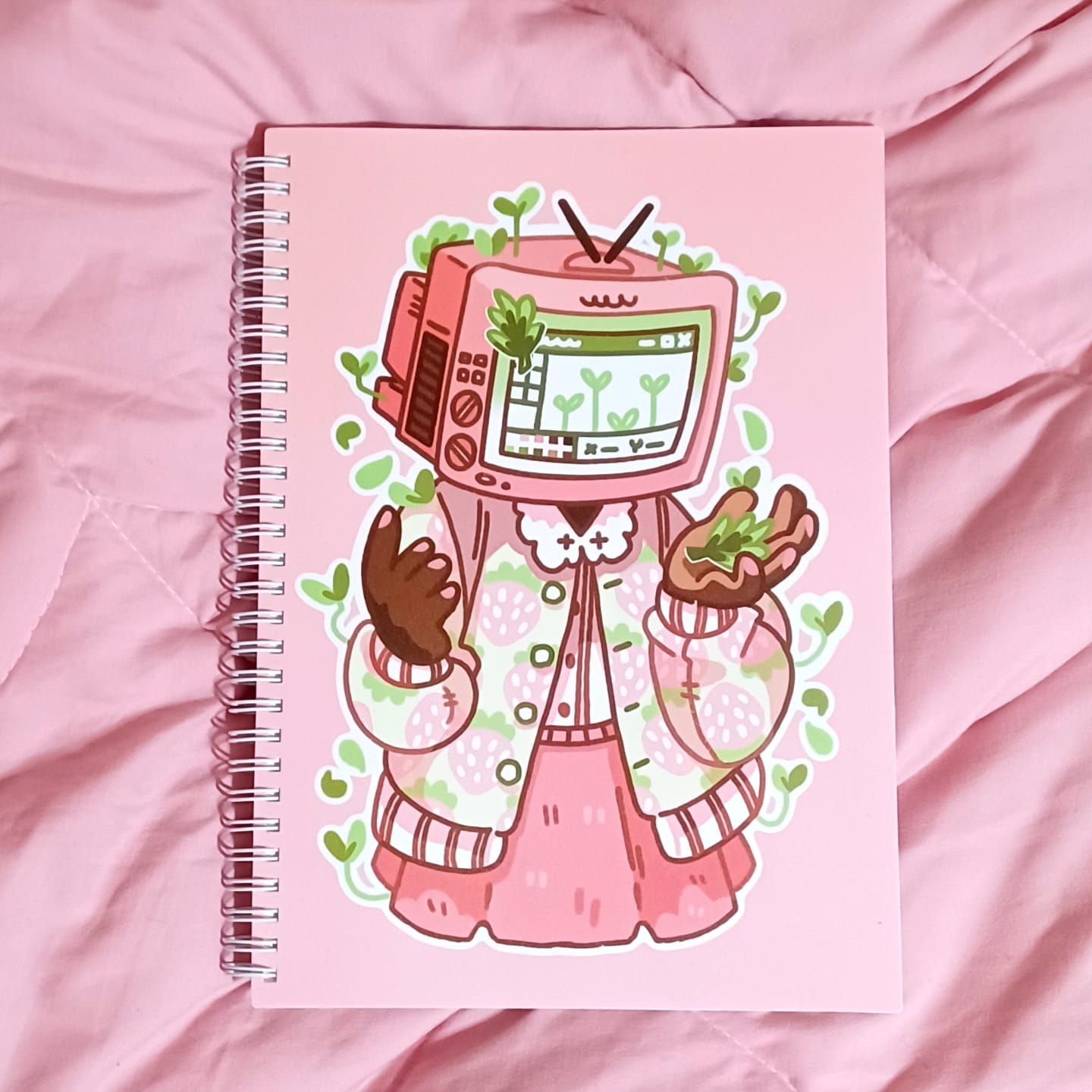 Customer photo review of Strawberry Sprout TV Head Large Reusable Sticker Book