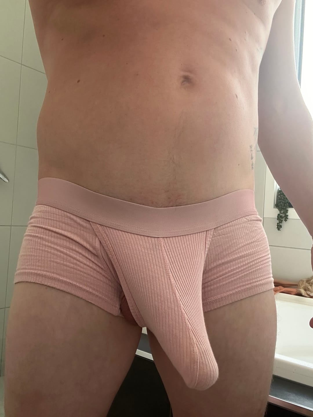 Customer photo review of 3 Pack Separate Ball Support Pouch Trunks