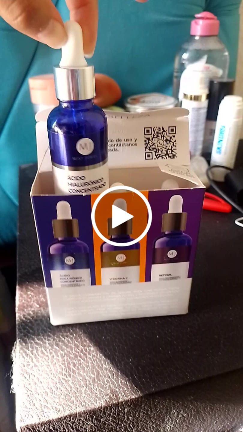 Customer video review of Kit Facial Con 3 Serums Acido Hialurónico, Retinol, Vit C