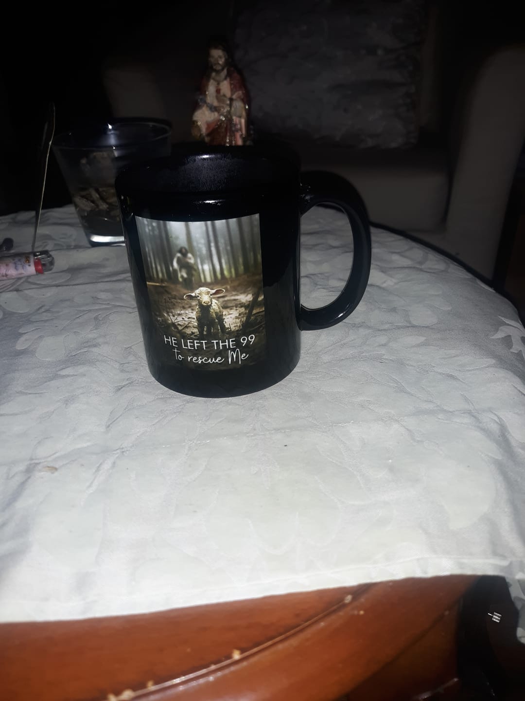 Customer photo review of He Left the 99 to Rescue Me, Jesus and Lost Sheep, Coffee Mug