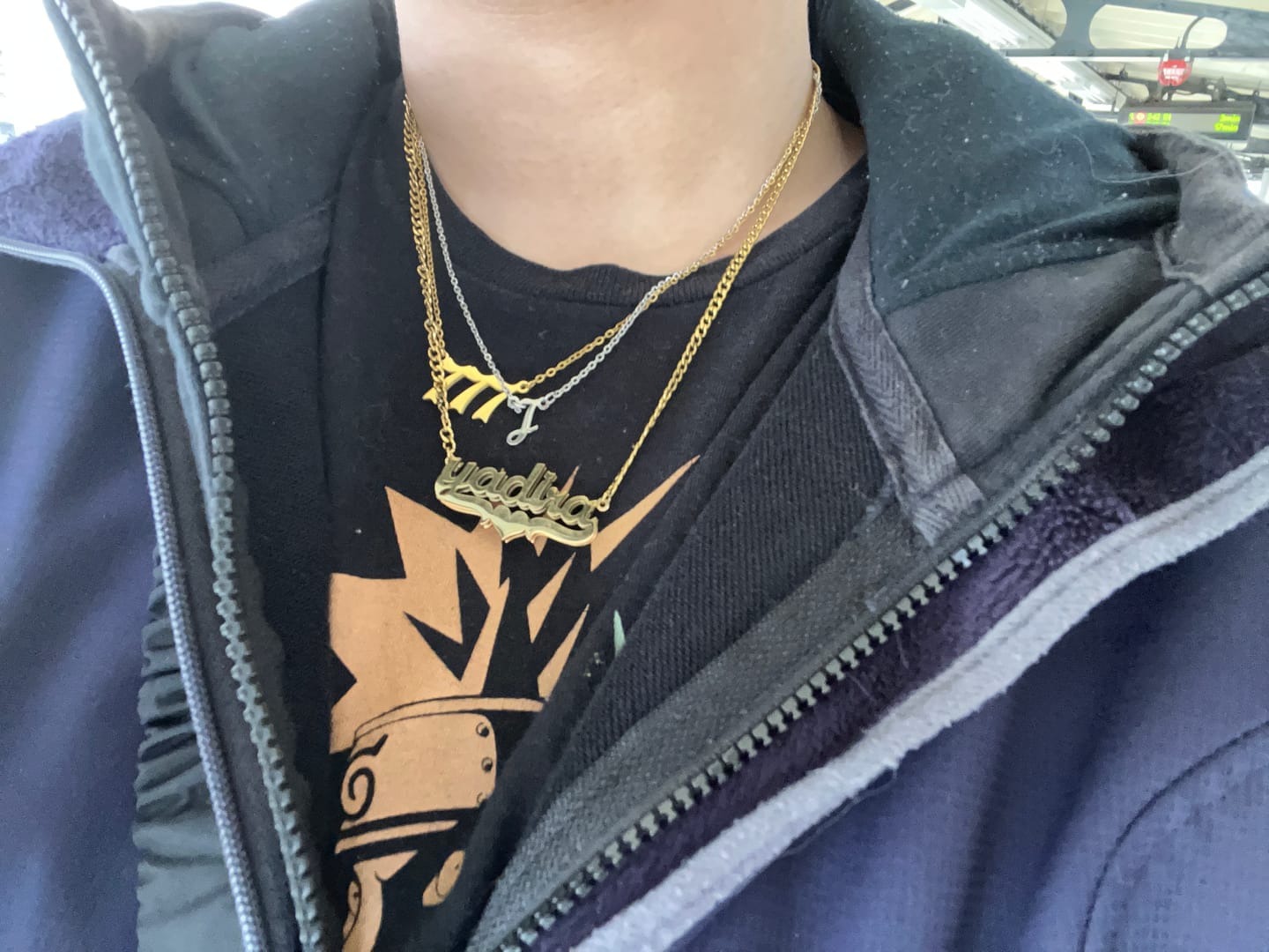 Customer photo review of Small Letter Necklace