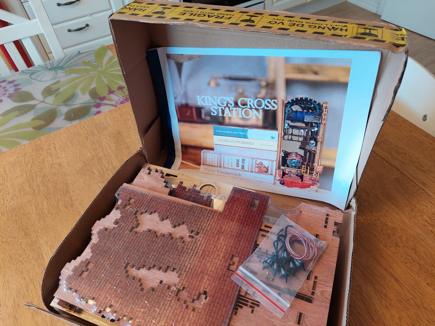 Customer photo review of King's Cross Station Pre-Colored Book Nook | LKWood (Platform 9 3/4)
