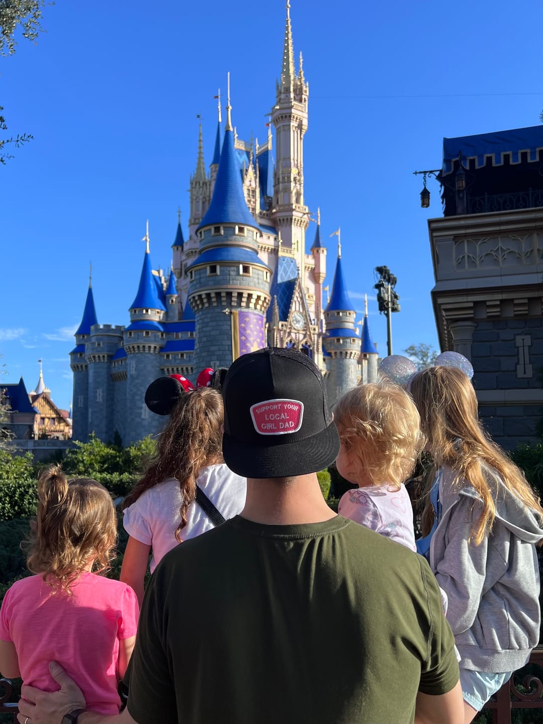 Customer photo review of Support Your Local Girl Dad Flat Bill Trucker