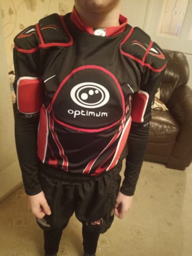 Customer photo review of Optimum Inferno Rugby Protective Top Shoulder Pads