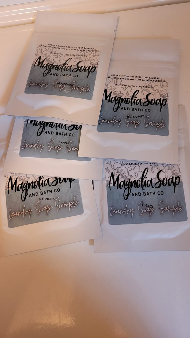 Customer photo review of LAUNDRY SOAP SAMPLER 4 Pack