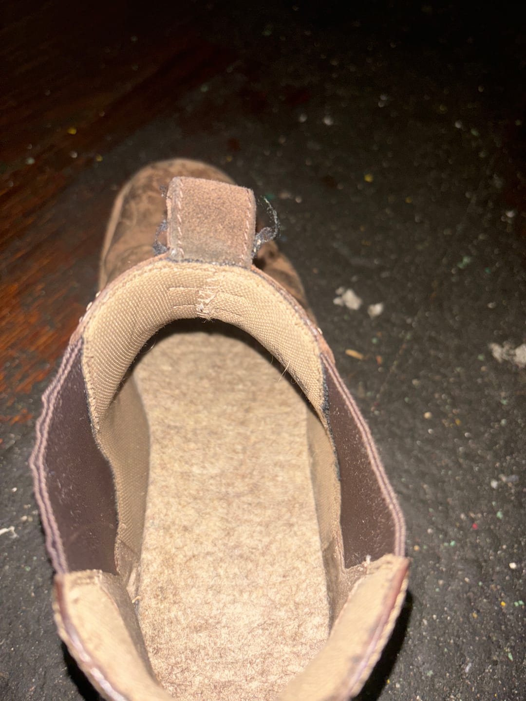 Customer photo review of Wool Felt Insoles - 13mm Thick
