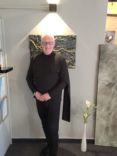 Customer photo review of Mens High Neck Rib-Knit Irregular Sweater SKUK30890