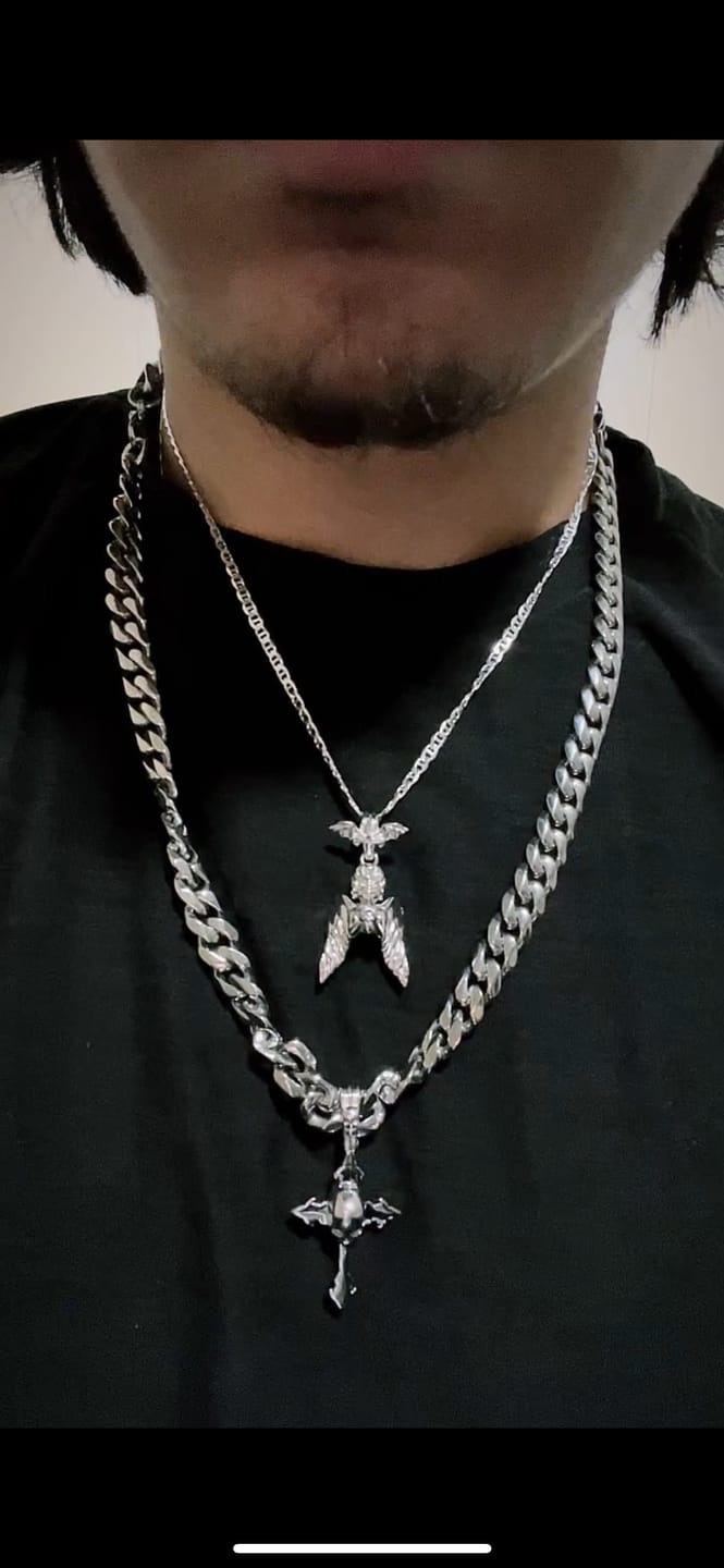 Customer photo review of 3MM STERLING SILVER MARINER CHAIN