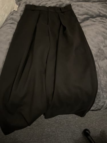 Customer photo review of Retro Woolen Wide Leg Pants