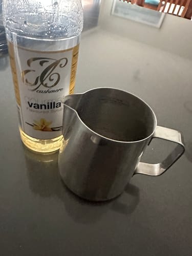 Customer photo review of Vanilla Coffee Syrup