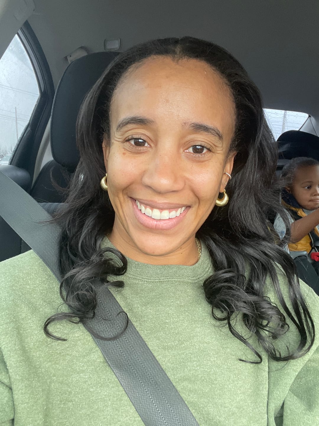 Customer photo review of Natural Color Body Wave Micro Loop Hair Extension