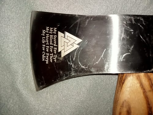 Customer photo review of #2 Valknut Axe - Seconds