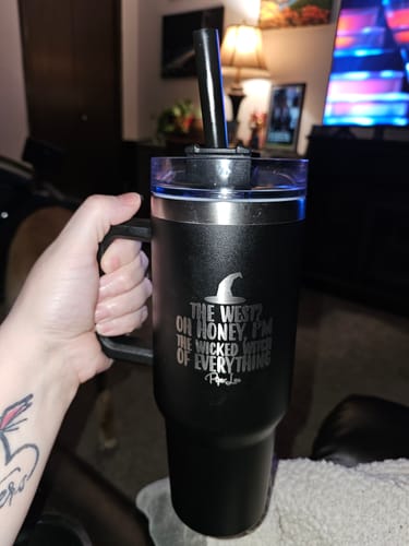 Customer photo review of Wicked Witch Of Everything Premium 40oz Tumbler (Free Straw)