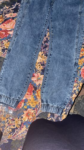 Customer photo review of Light Blue Jog Jeans