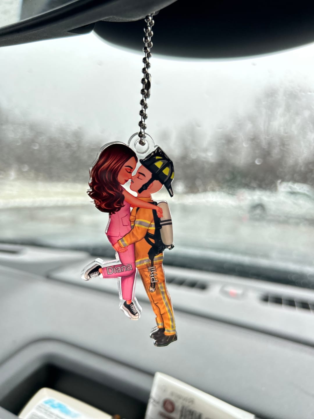 Customer photo review of Personalized Ornament, Couple Portrait, Firefighter, Nurse, Police Officer, Teacher, Gifts by Occupation