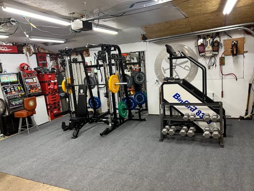 Customer photo review of All-in-One Home Gym Smith Machine Spirit B2