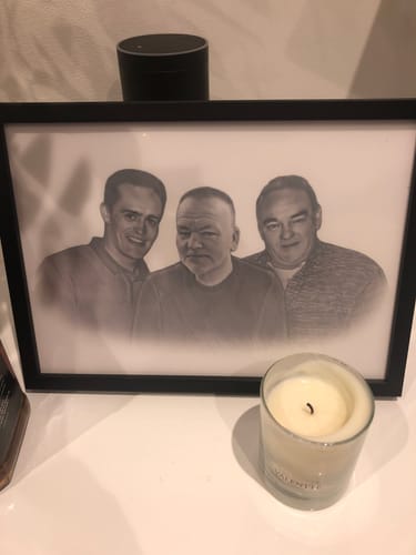 Customer photo review of Charlie's Drawings' Emotional Family Portraits