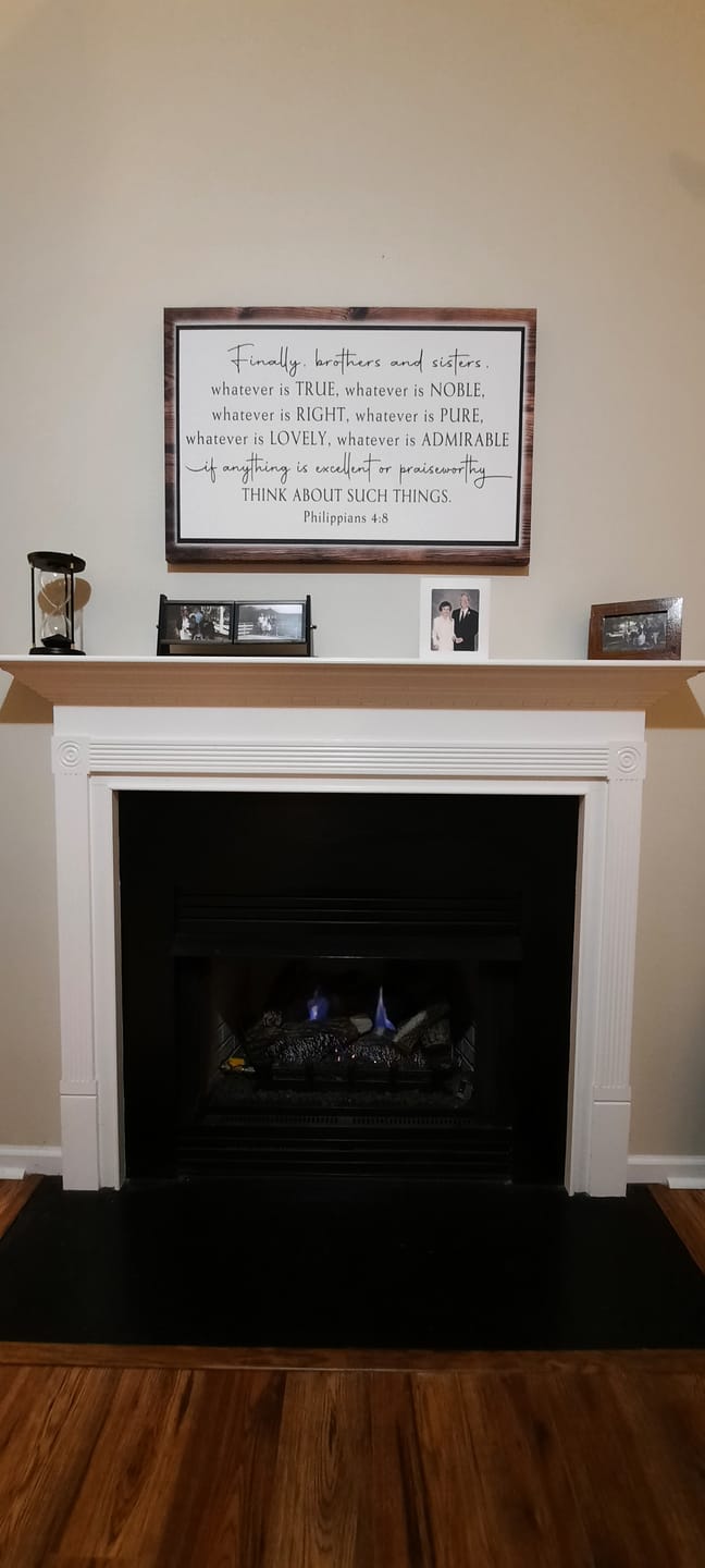 Customer photo review of Philippians 4:8 Wall Art, Whatever Is True Whatever Is Noble Canvas Print