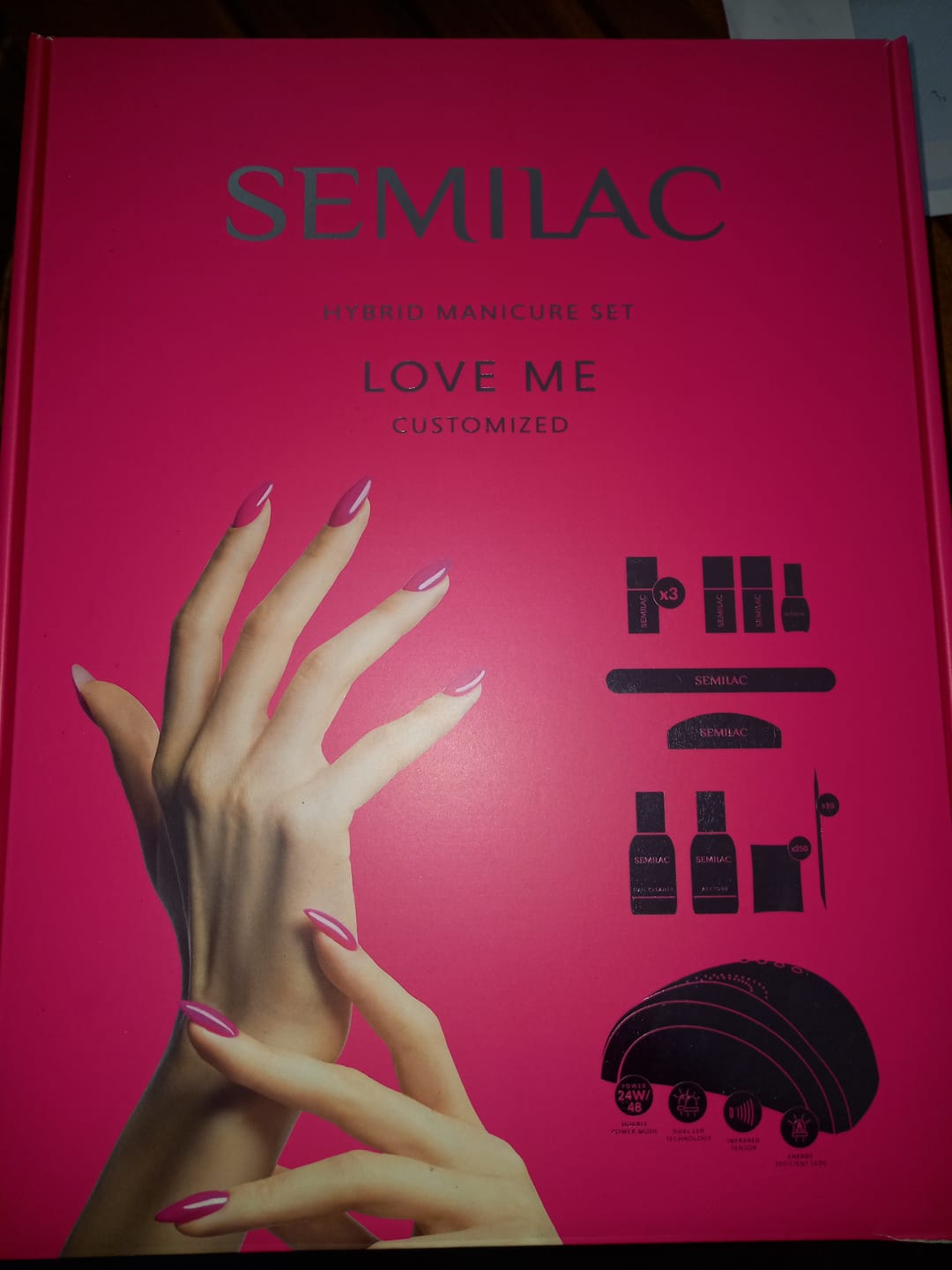 Customer photo review of Semilac UV Gel Polish Starter Set LOVE ME