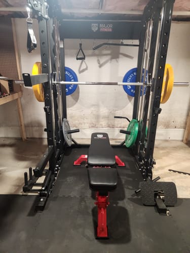 Customer photo review of MAJOR FITNESS All-In-One Home Gym Smith Machine Package Spirit B52