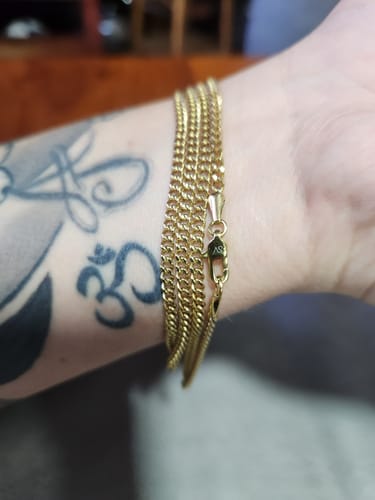 Reseña con foto de un cliente sobre Cadena Miami Cuban Oro 3mm
