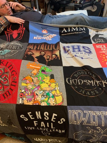 T-shirt quilt from chs high school by Anna from NY