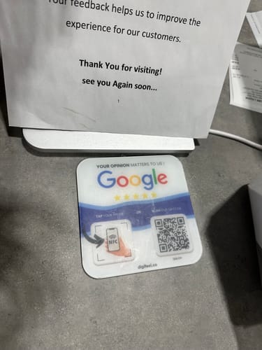 Customer photo review of Google Reviews - Plate