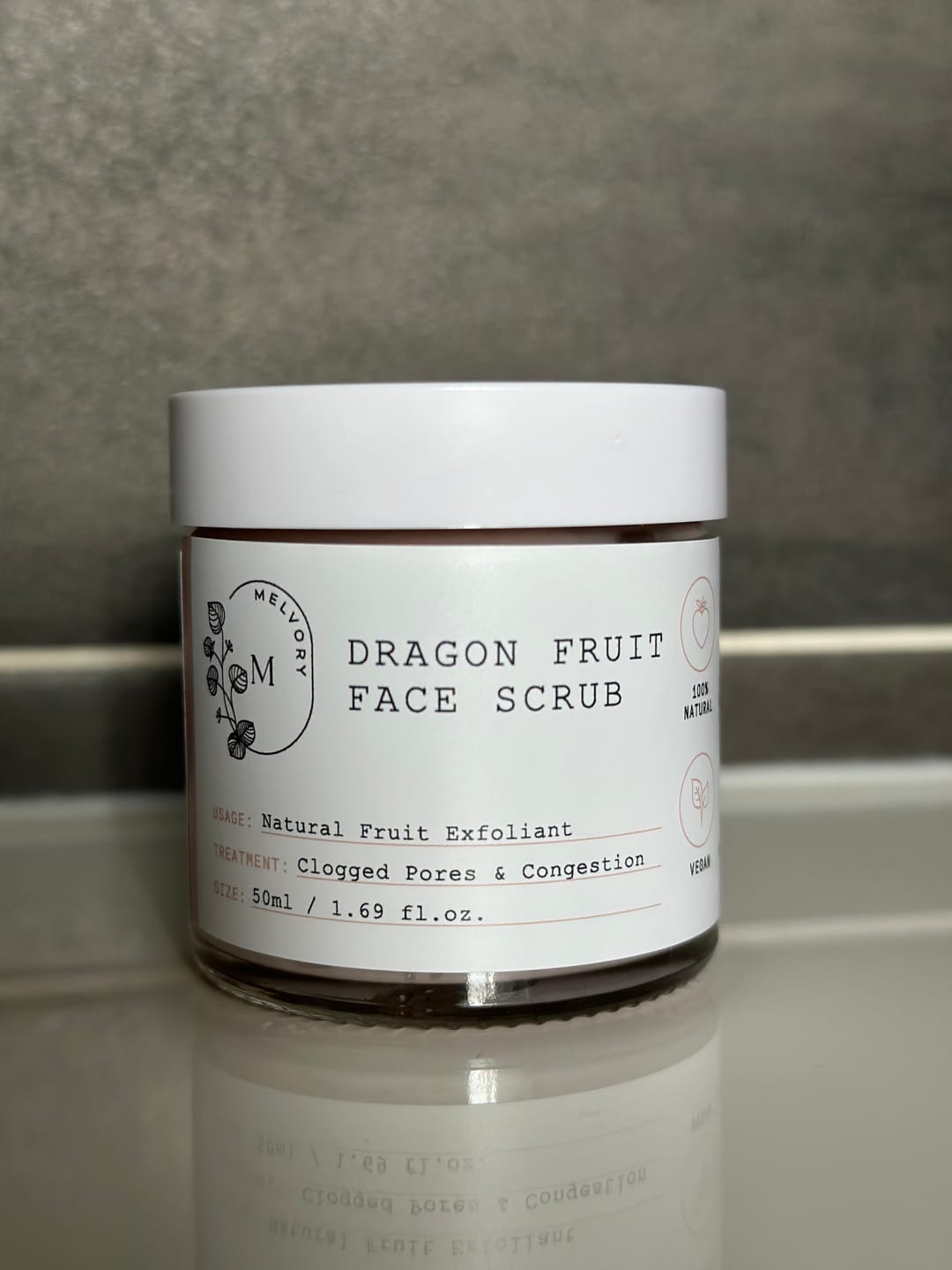 Customer photo review of Dragonfruit Face Scrub