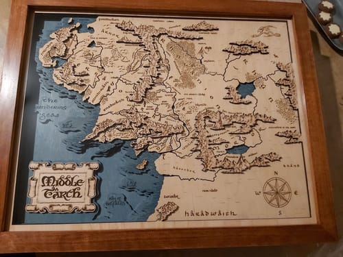 Customer photo review of 3D MIDDLE EARTH MAP
