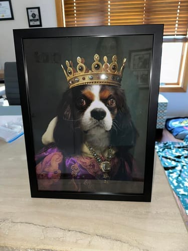 Customer photo review of Royal Highness - Custom Pet Portrait