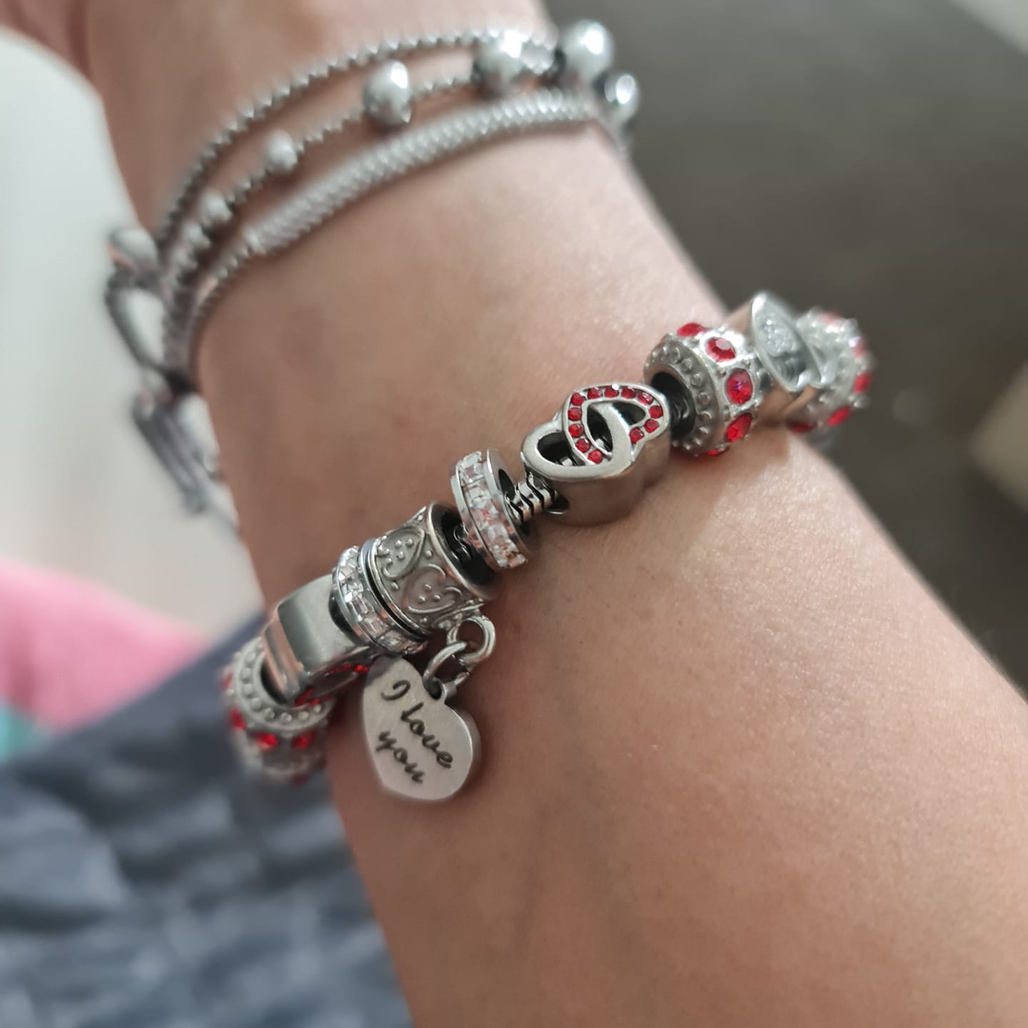 Customer photo review of I Love You Bracelets