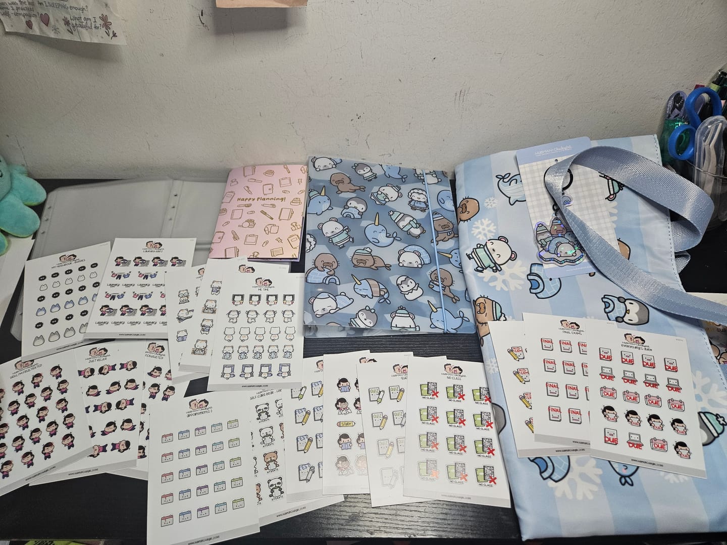 Customer photo review of Let's Read Planner Stickers