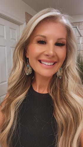 Customer photo review of LV Embellished Earrings
