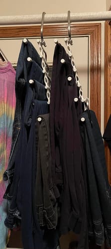 Customer photo review of UrbanStorie® 5 Layer Hanger, Space Saving Non-Slip Cloth Organizer