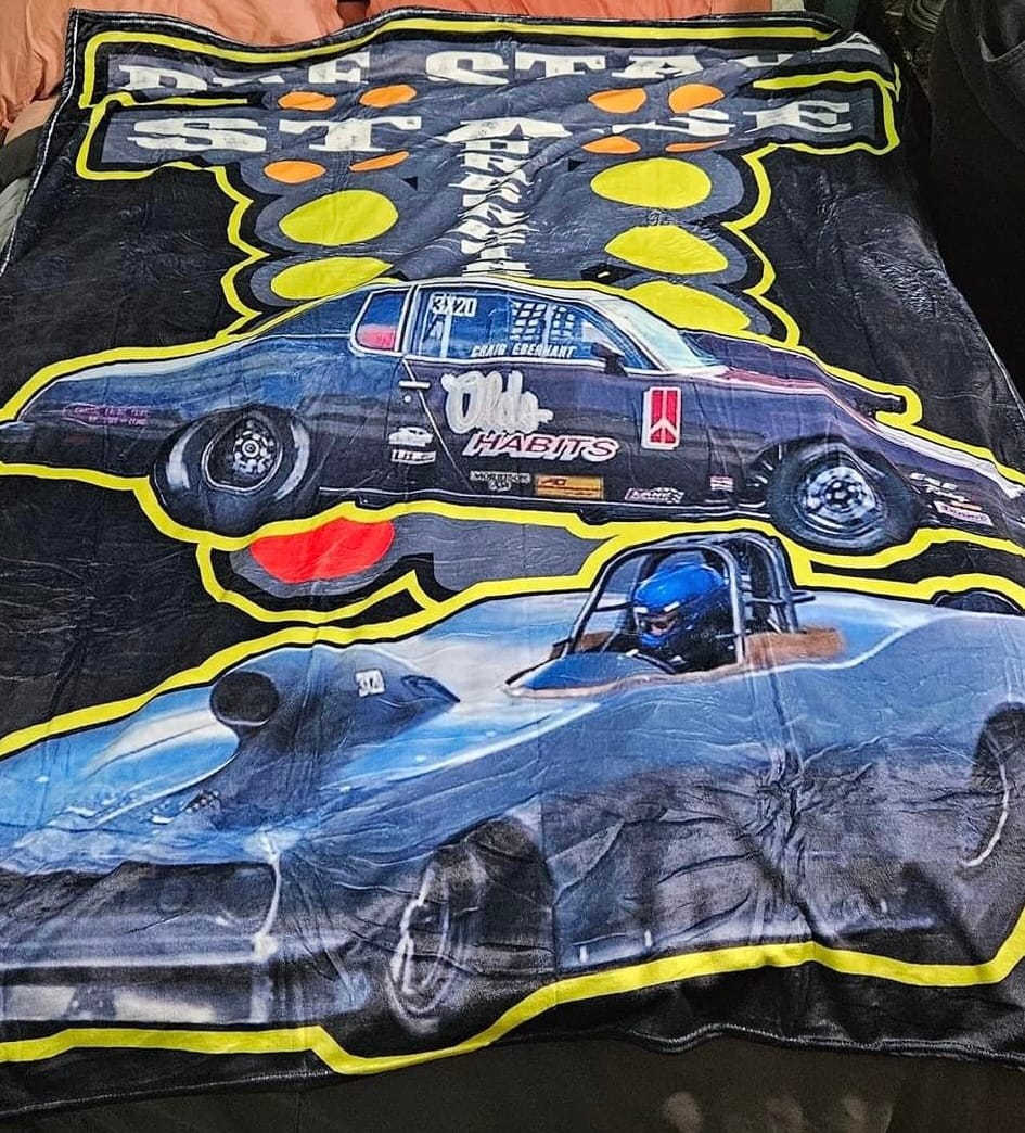 Customer photo review of Custom Drag Racing Blanket