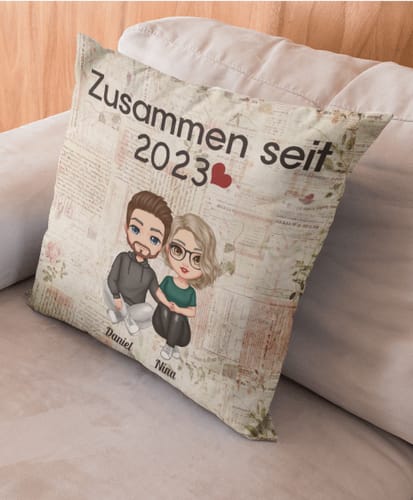 Nina U. review of Personalisiertes Kissen - Zusammen seit image 1 out of 1