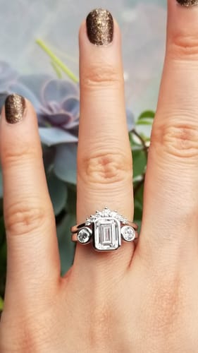 Customer photo review of Wishbone 7-Stone CZ Band in Sterling Silver