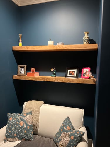 Customer photo review of Modern 3" Thick Floating Shelves