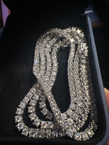 Customer photo review of S925 Moissanite Tennis Chain 14K Gold (ALL SIZES)