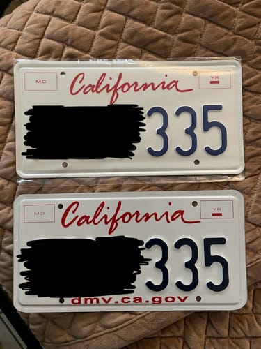 Customer photo review of 2010 CALIFORNIA LICENSE PLATE 6"x12" (156.5mm x 305mm)
