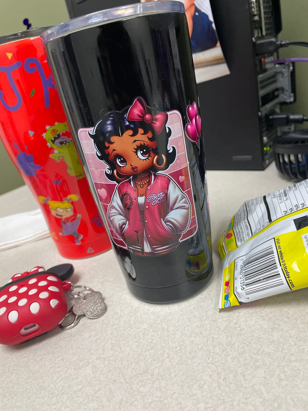 Customer photo review of Pink Bow- Uv Dtf Wrap
