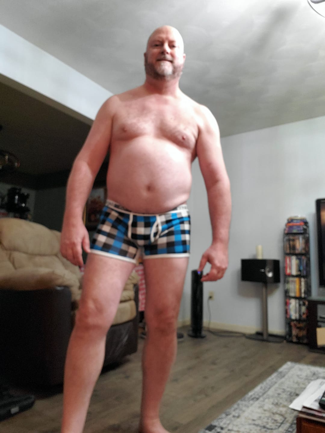 Customer photo review of Bamboo Boxer Brief - Ice Blue Backwoods