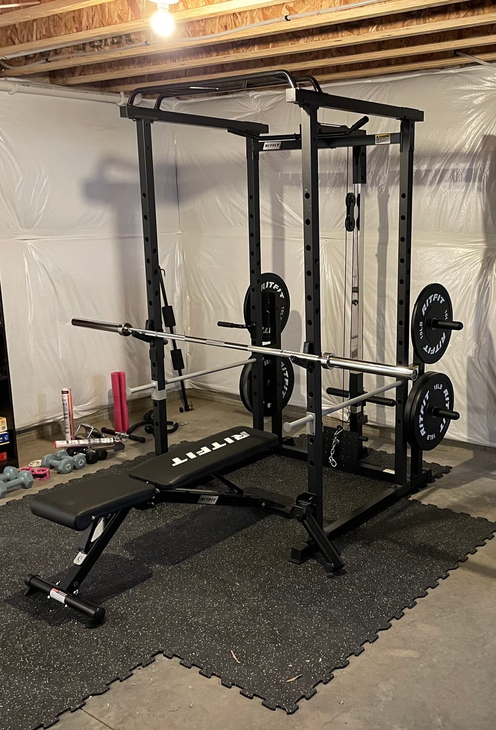 Customer photo review of RitFit Bumper Plates Olympic Rubber Weight Plates, 2-inch