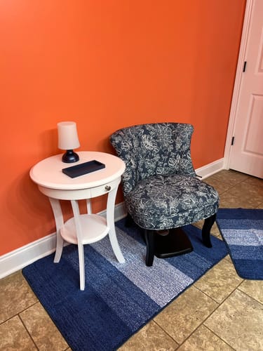 Customer photo review of Cynthia Tufted Vanity Stool