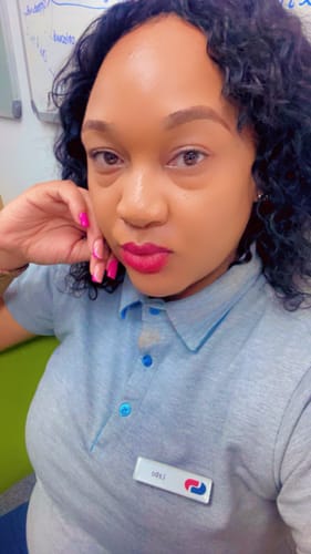 Customer photo review of Brandy Water Wave Fringe 10"
